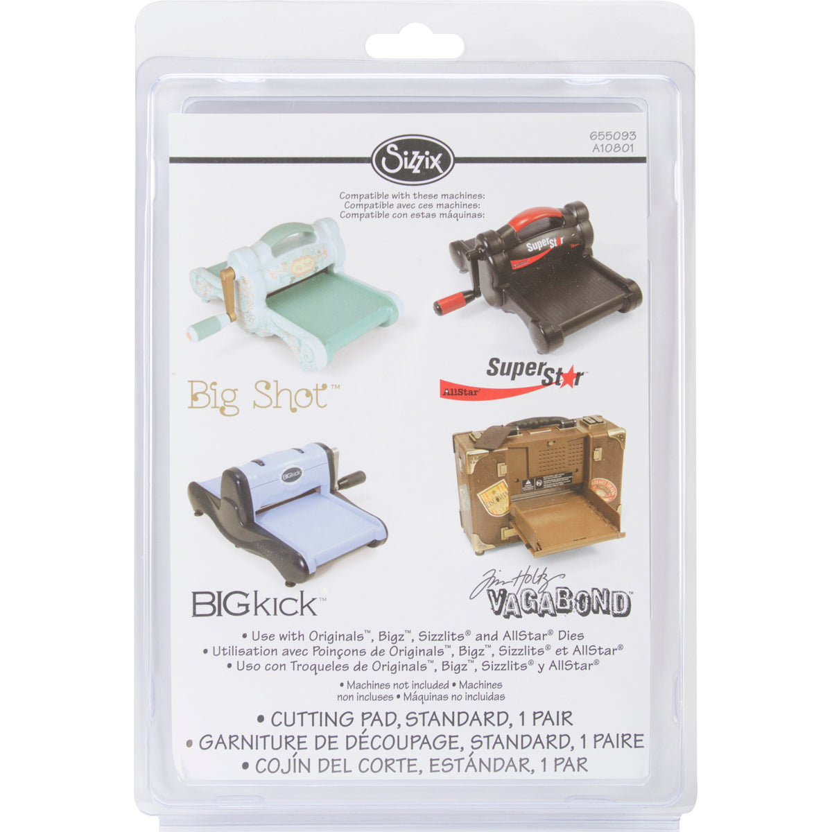 Sizzix BIGkick/Big Shot/Vagabond Cutting Pads 1 Pair - Standard 8.75"X6.125"X.125"