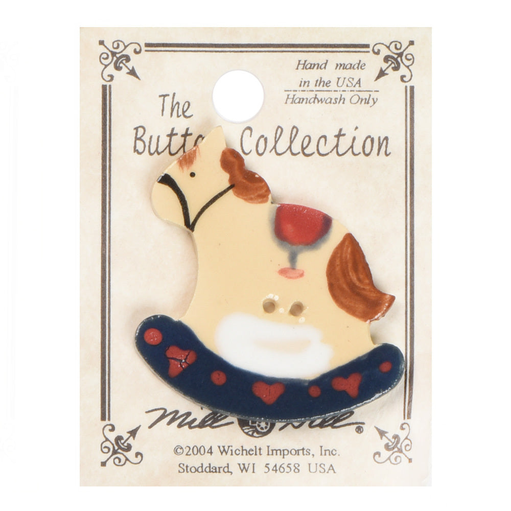 Mill Hill Button 86057 - Denim Rocking Horse
