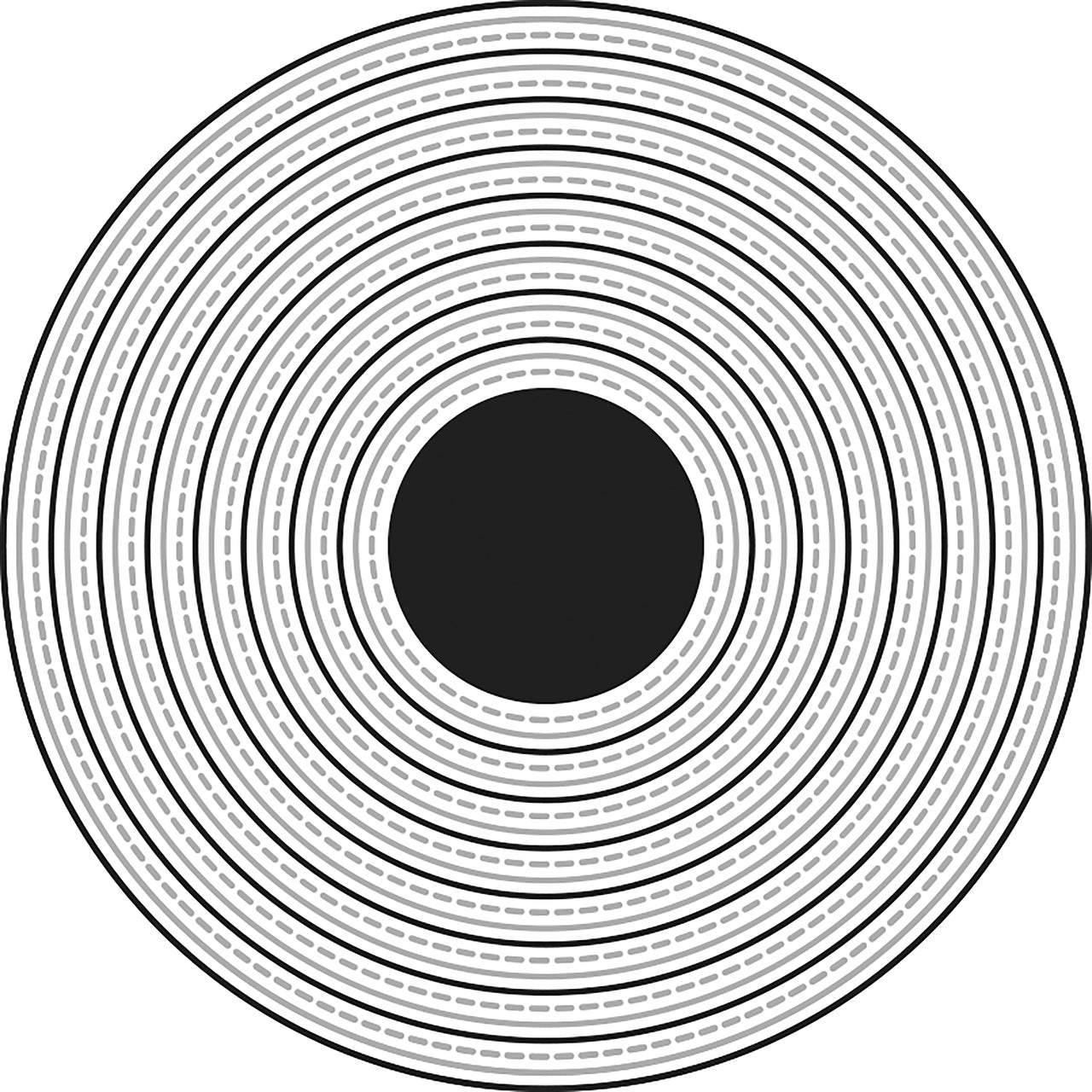 Paper Rose Dies - Stiched Circles