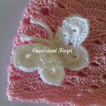 Baby hat with butterfly