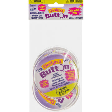Darice Design-A-Button 3.625" 6/Pkg - Clear