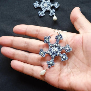 Baby Snowflake Earrings Crochet Pattern