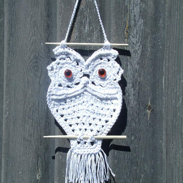 Owl Hanger in Macrame Style