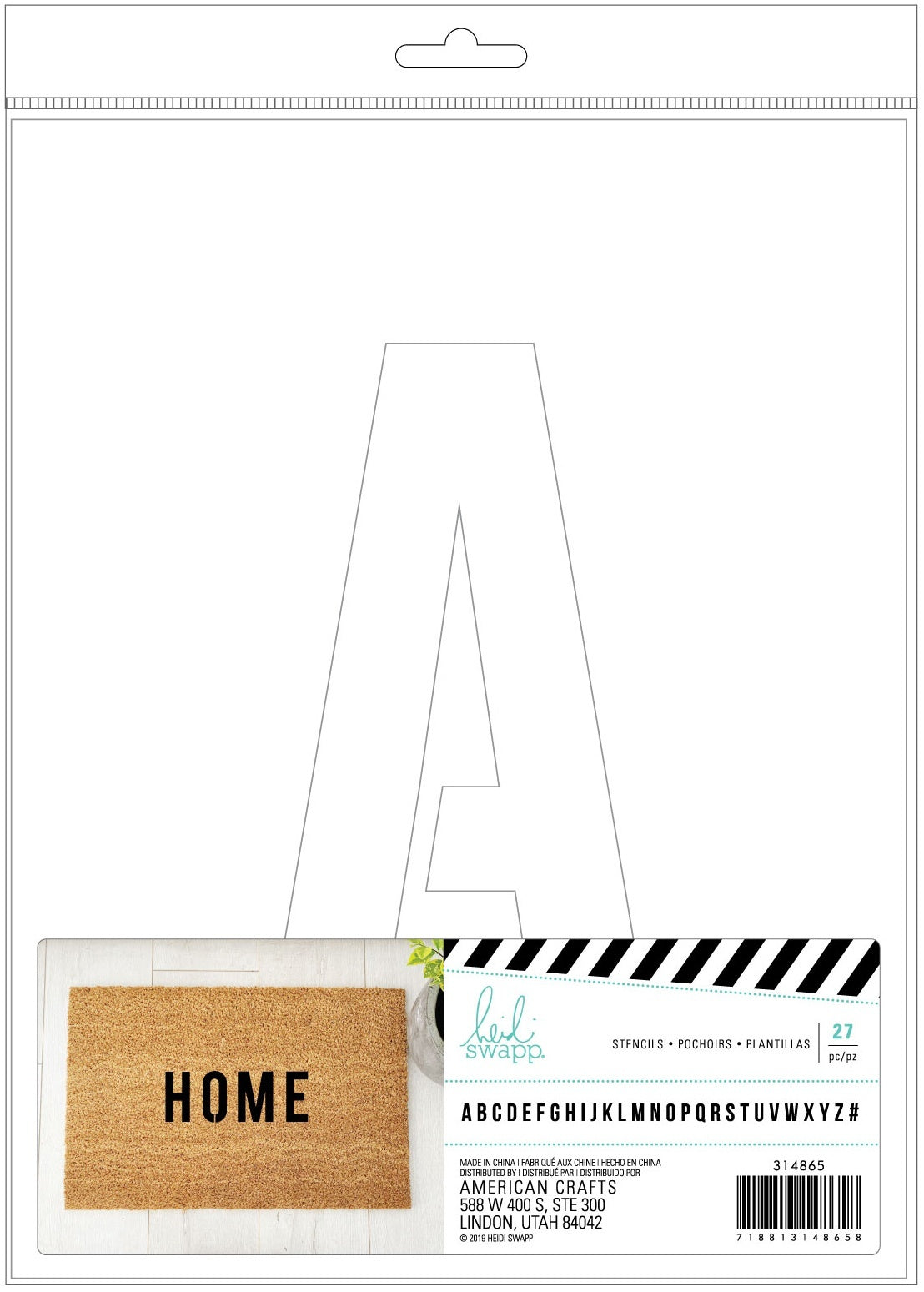 American Crafts Heidi Swapp DIY Doormats Stencil - Alphas