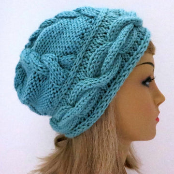 Tatyana Hat and Headband  with 3D Cables