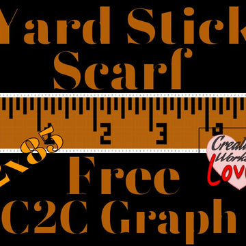 Yard Stick Scarf C2C Stitch graph