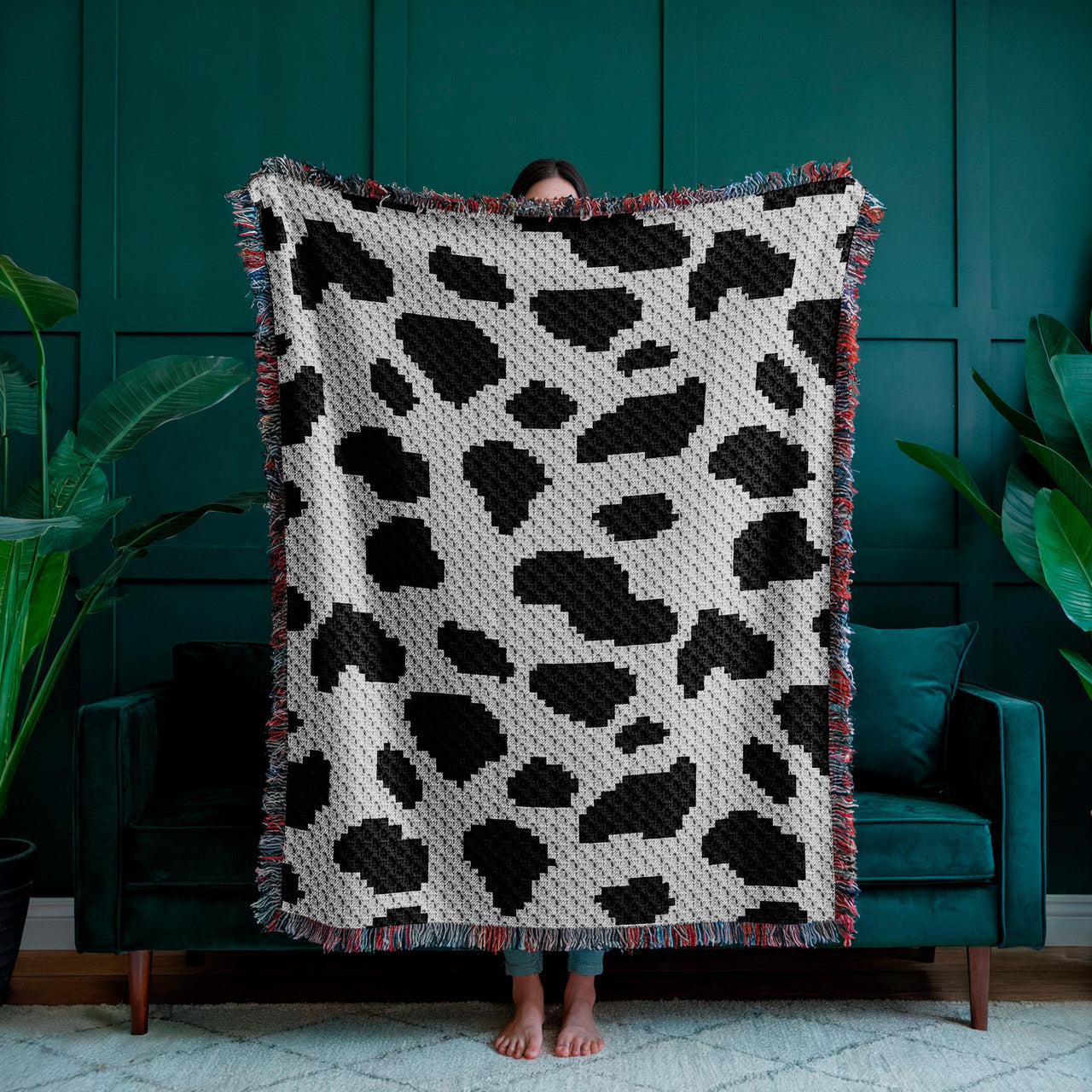 Cow Style Blanket C2C Crochet Pattern