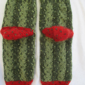 Watermelon Socks in Lett Lopi