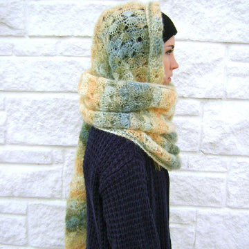 Catherine Wheel Mohair Shawl