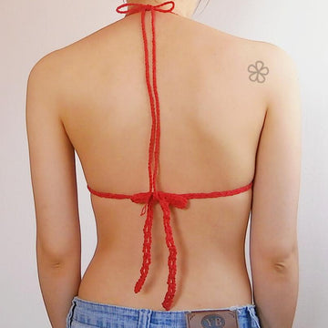 The "BONDAGE" crochet bikini top _ M34