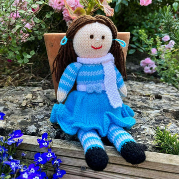 Pansy Rag Doll Knitting Pattern - Toy Knitting Pattern