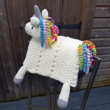 3 in 1 Rainbow Unicorn Folding Baby Blanket Toy Lovey