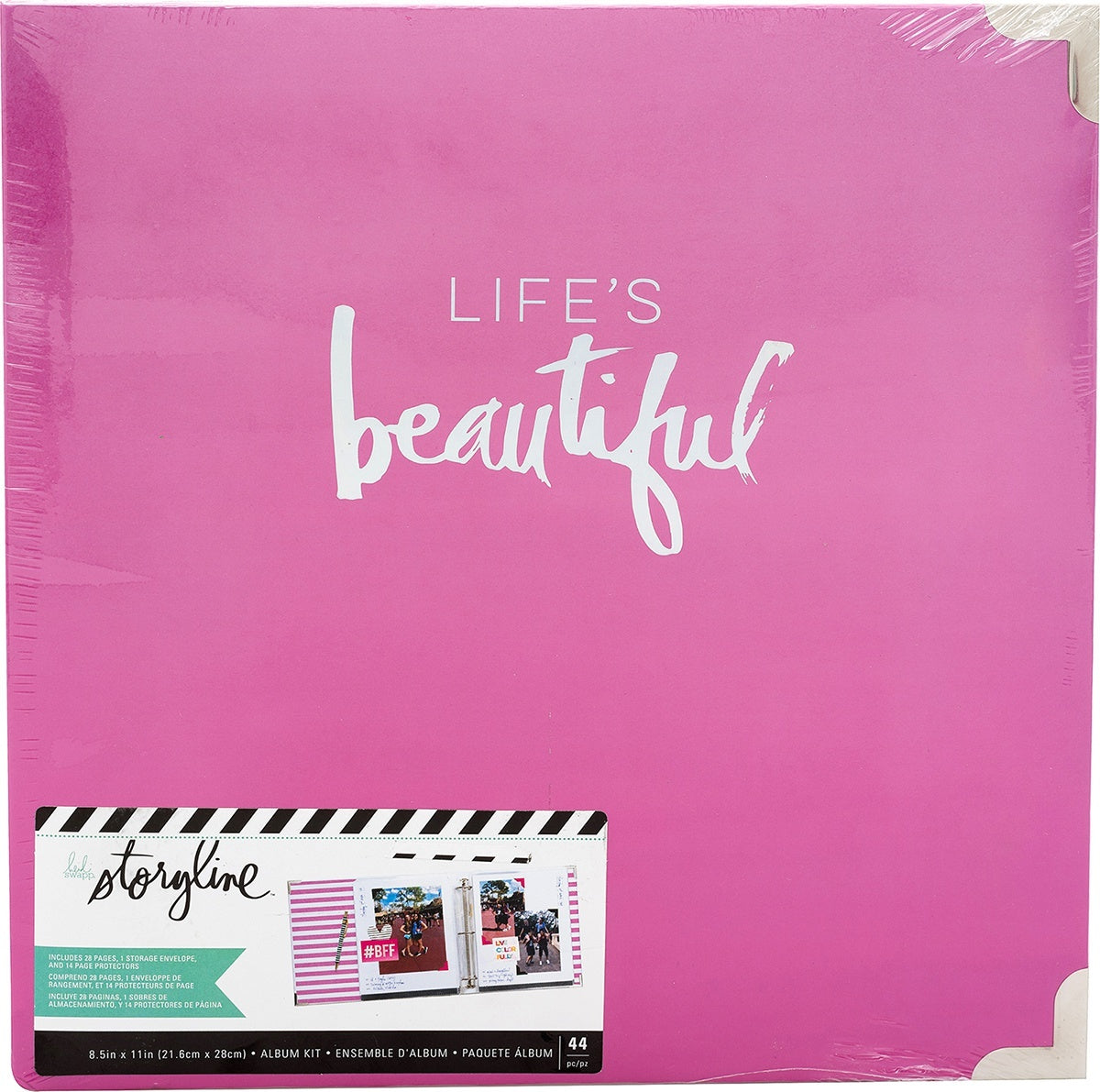 American Crafts Heidi Swapp Storyline2 D-Ring Album 8.5"X11" - Life's Beautiful