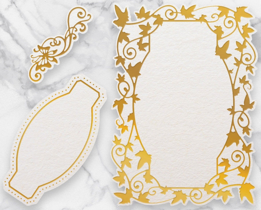Artdeco Creations Couture Creations Esthetica Cut, Foil & Emboss Nesting Dies - Flutterby Frames