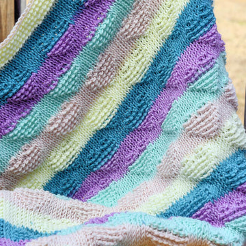 Striped Hearts Baby Blanket