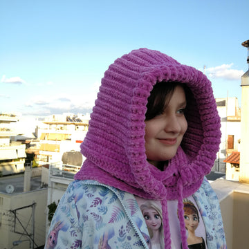 Crochet hood "Fluffy"