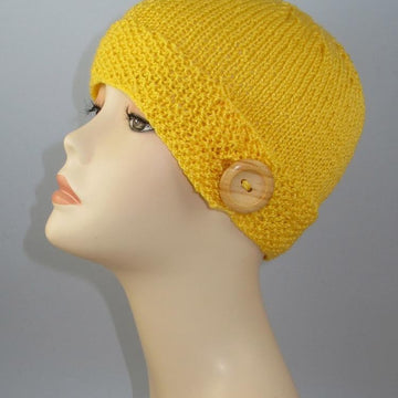 Button Up Beanie Circular knitting pattern