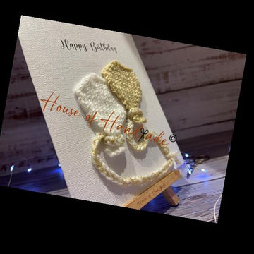 Knit and Print Birthday Balloon’s Bows Knitting Pattern Make Your Own Card PDF Instant Download