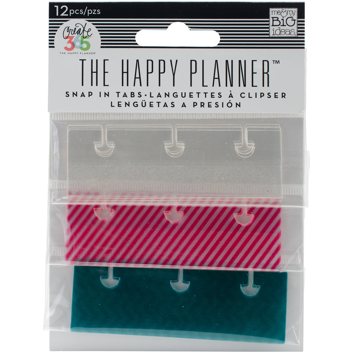 Happy Planner Adhesive Snap-In Tabs 12/Pkg - Brights