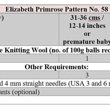 Lacy Diamonds Doll Angel Top Set Knitting Pattern P58 – Elizabeth Primrose Patterns