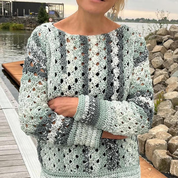 Sage Symphony Sweater (plus matching hat)