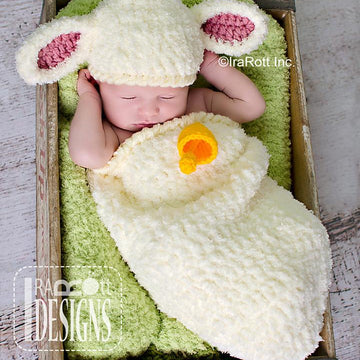 Baa-Baa Baby Lamb Hat and Cocoon Set