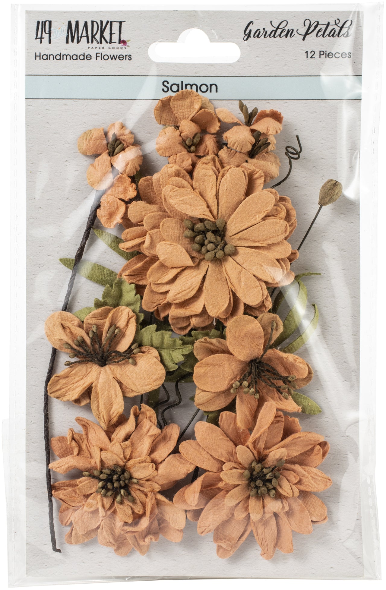49 And Market Garden Petals 12/Pkg - Salmon