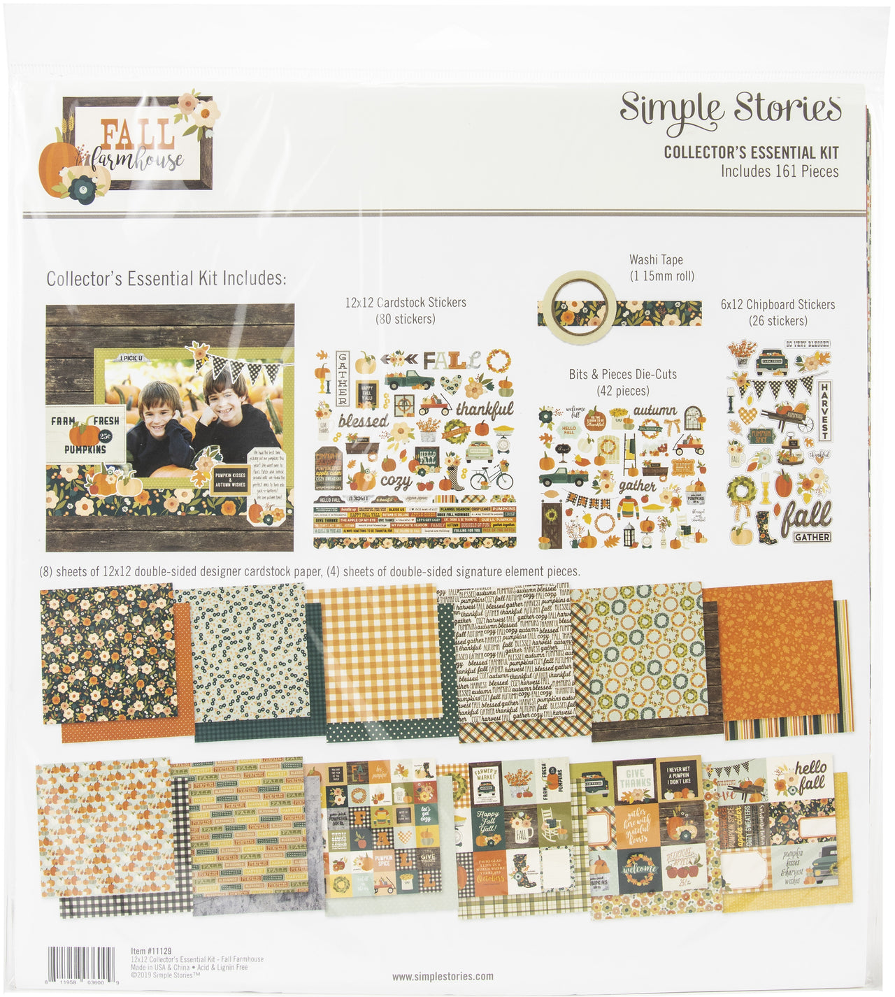 Simple Stories Collector's Essential Kit 12"X12" - Fall Farmhouse