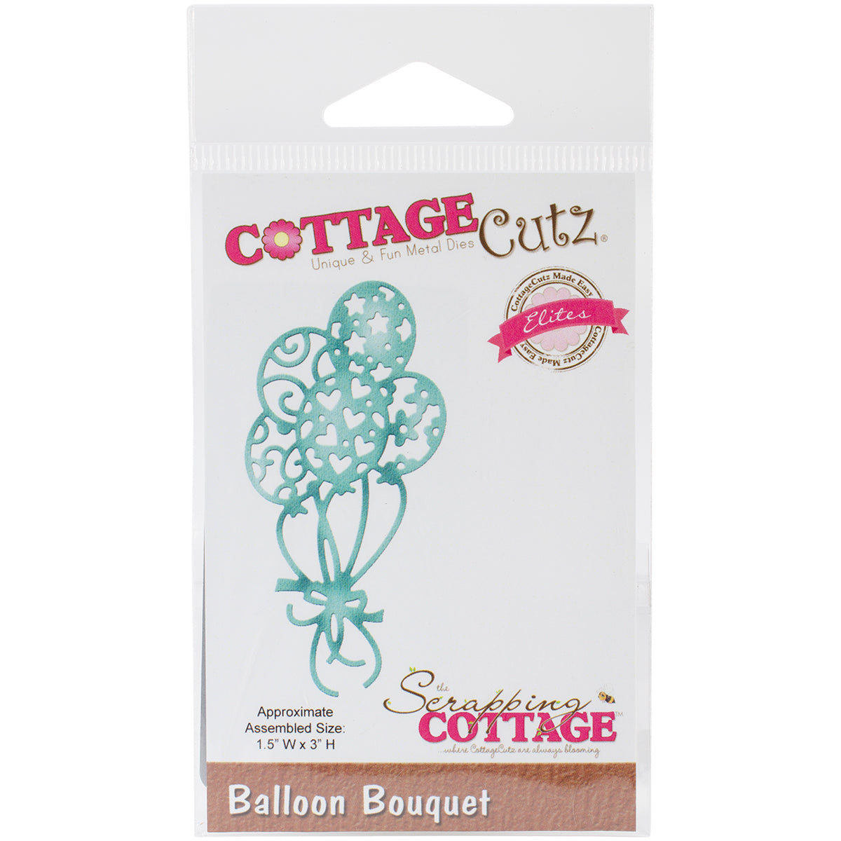 CottageCutz Elites Die - Balloon Bouquet 1.5"X3"