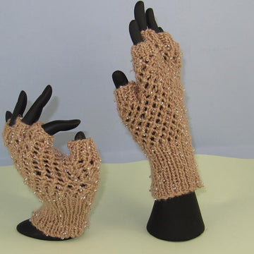 Beaded Easy Lace Short Finger Gloves