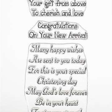 Creative Expressions Sentimentally Yours By Phill Martin Clear Stamp Set - New Baby & Christening Verses