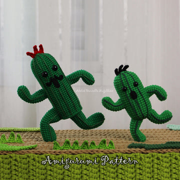 Jumbo & Mini Cactuar Chibi Amigurumi Pattern (PDF)