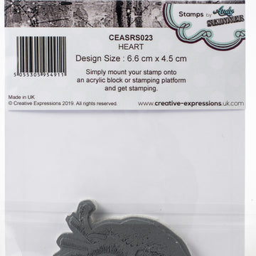 Creative Expressions Rubber Stamp By Andy Skinner - Heart
