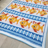 Fish Tails Mosaic Blanket