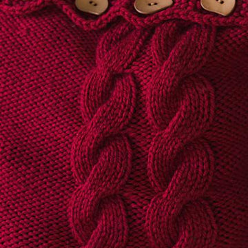 Scarlet Jumbo Cabled Pillow