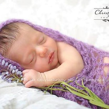 Mohair Bonnet & Wrap for Newborn