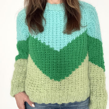 Chevron Raglan Pullover