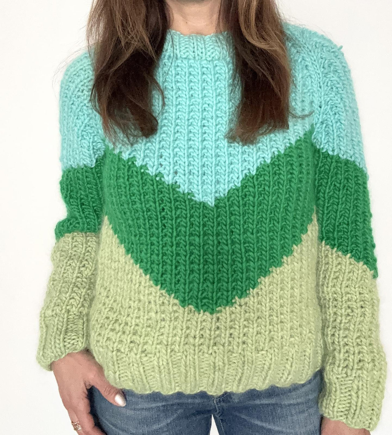 Chevron Raglan Pullover