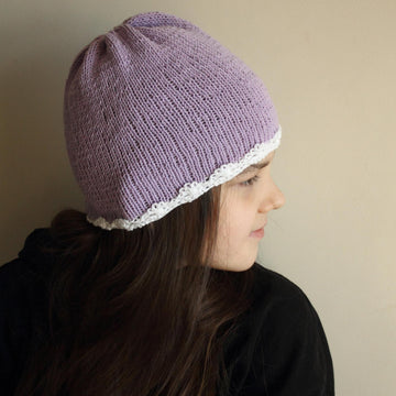 Contrasting Flower Beanie