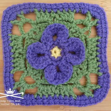 Shy Violet Afghan Square