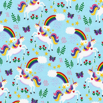 Robert Kaufman Over the Rainbow - Unicorn