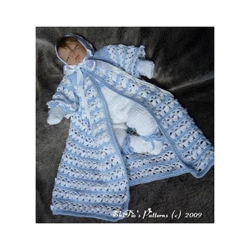 Boy's Christening Baby Crochet Set Pattern#21