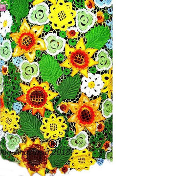 Dress with sunflower Irish lace