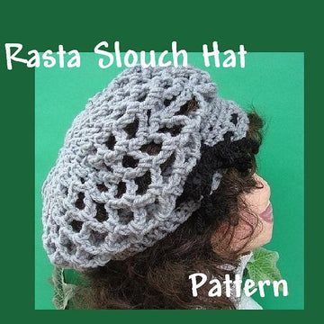 Rasta Slouch Hat or Tam Crochet  Hat Pattern  by Ashton11