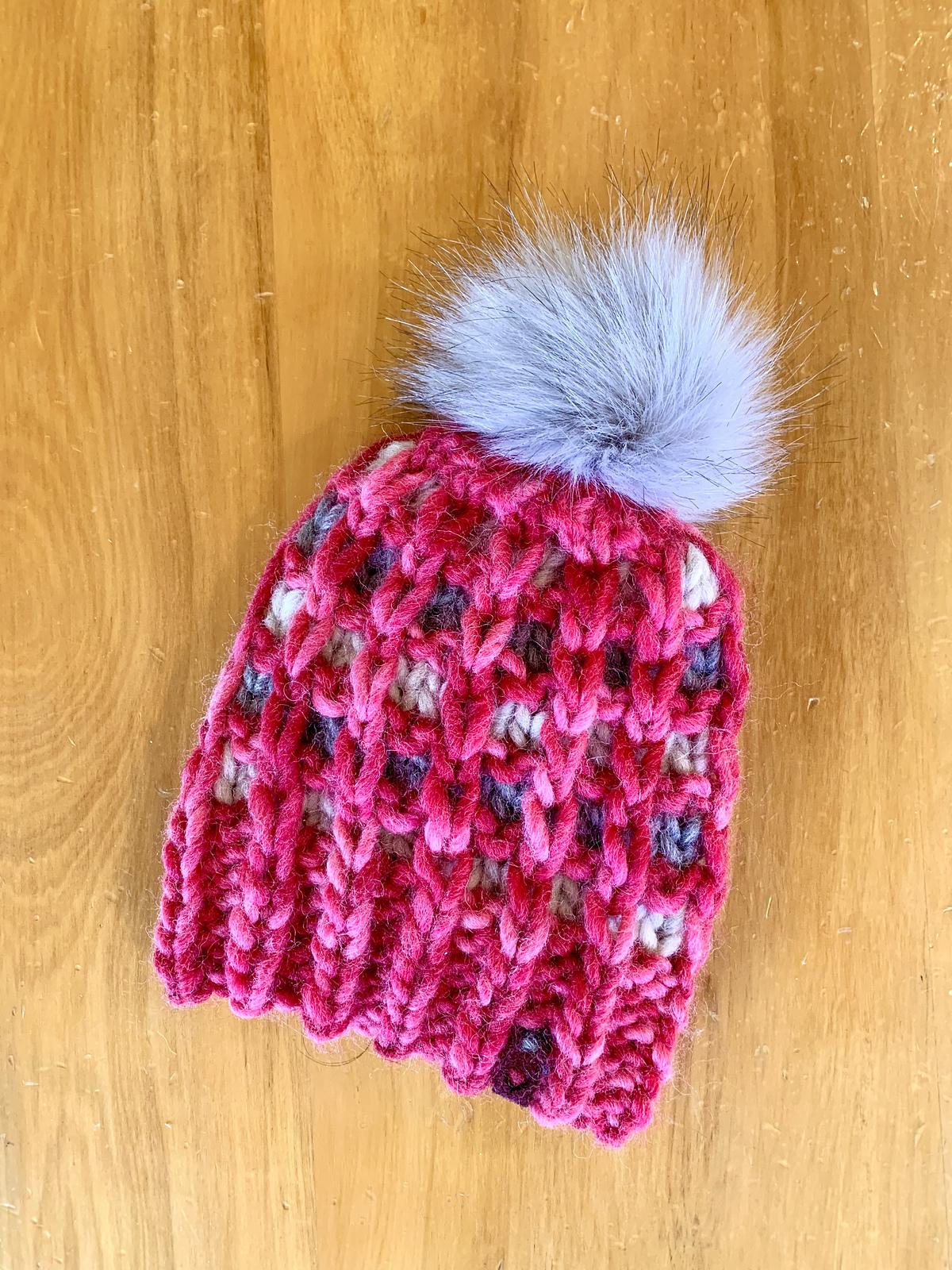 Alpine Huts Beanie - slip-stitch colorwork hat