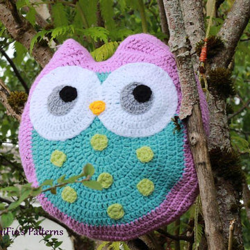 Crochet Pattern owl pillow  #321