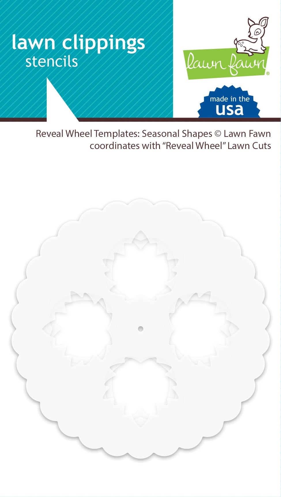 Lawn Fawn Lawn Clippings Stencils - Reveal Wheel: Seasonal Shapes