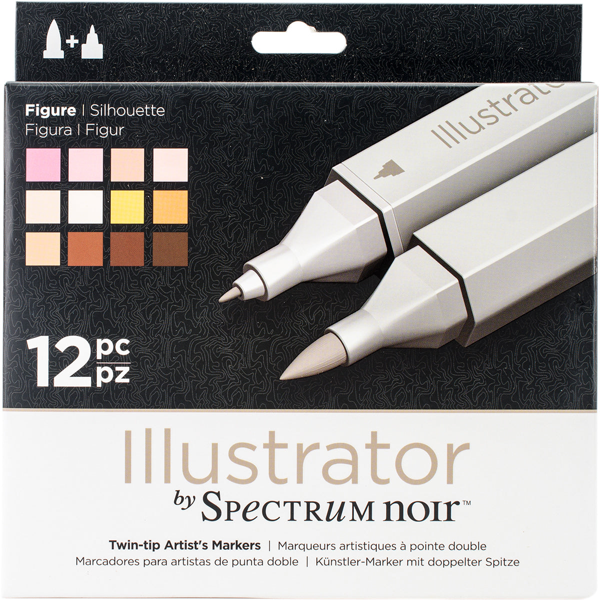 Illustrator by Spectrum Noir 12 Pen Set - Figure