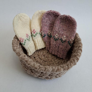 Flower Baby Mitts