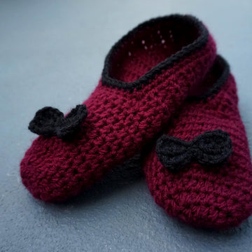 Crochet Pattern Ballerina Slippers!
